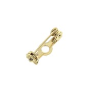 Pin back 14.5 mm for DIY jewelry creation - Fine Gold plated x1