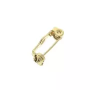 Pin back 14.5 mm for DIY jewelry creation - Fine Gold plated x1