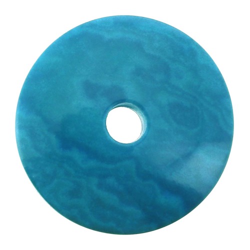 Flat tagua disk 20 mm Turquoise x1