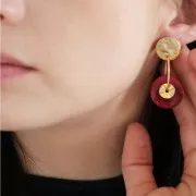 Flat tagua disk 20 mm Turquoise x1