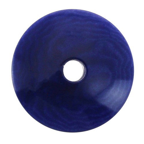 Flat tagua disk 20 mm Navy Blue x1