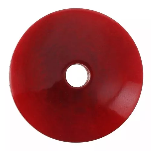 Flat tagua disk 20 mm - Red x1