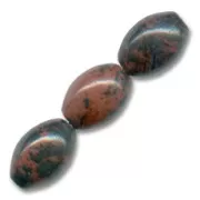 Beads Mahogany Obsidian  olive-shaped beads 12x8mm x5