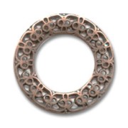 Decorated Ring 32mm old copper tone x1|raw }}