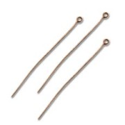 Eye pin 50x0.7mm soft old copper color x25|raw }}