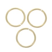 Gold filled 8x0.76 mm jumprings open x10