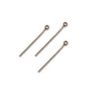 Eye pin 25x0.7mm soft old copper color x50|raw }}