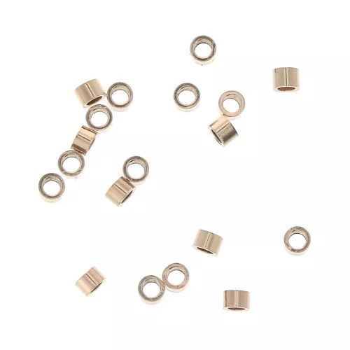Crimp Tubes 1x1.6 mm Rose Gold filled x50