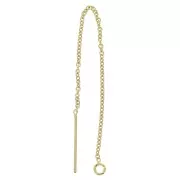 Gold filled Ear thread 80 mm x2