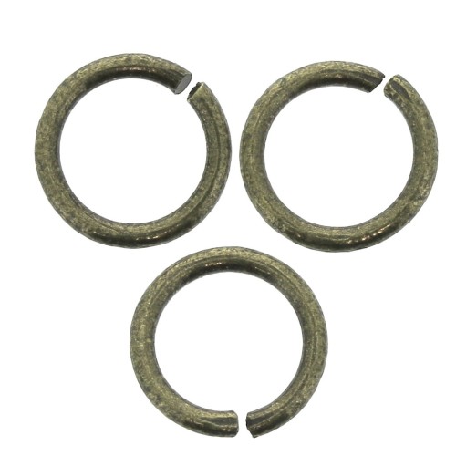 9x1.2mm Open Jump rings - Made in Europe - Bronze Tone x25