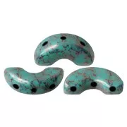 Arcos® by Puca® 5x10 mm Green Turquoise Luster Bronze x10g