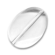 Twisted flat olive 25x18 mm Crystal x1|raw }}