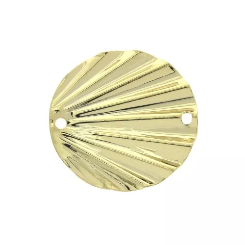 Shell spacer 20 mm for DIY jewelry creation - fine Gold plated x1