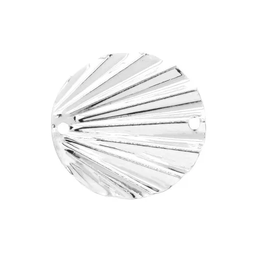 Shell spacer 20 mm for DIY jewelry creation - fine silver plating x1