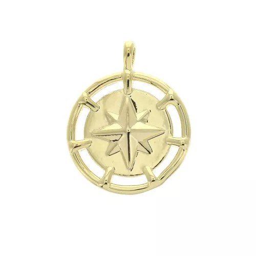 North Star pendant/charm 16 mm Gold Tone x1
