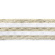 40 mm Elastic ribbon for sewing 3 stripes White/Gold x 1m|raw }}