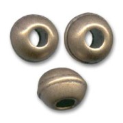 Metal beads Big holes bronze tone 9mm x5