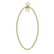 Gold-filled oval spacer 2 loops 32 mm  x1|raw }}