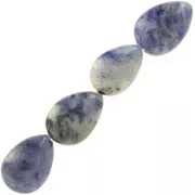 Beads Brazilian Sodalite Flat olives 14x10mm x5