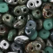 SuperDuo 2.5x5 mm Mix African Turquoise x10g