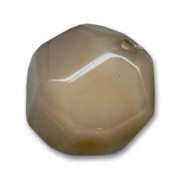 Faceted round bead 20mm Taupe|raw }}