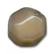 Faceted round bead 20mm Taupe