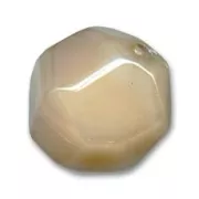 Faceted round beads 20mm Sand x1