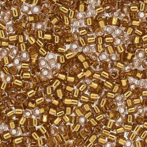 Miyuki Delica 11/0 DB2524 - 24kt Gold Lined Pale Rose x5g