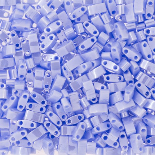 Miyuki Half Tila Beads 5x2.3x1.9 mm HTL-446 - Opaque Light Periwinkle Luster x10g