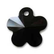 PureCrystal Flower pendant 6744 12mm Jet x1|raw }}