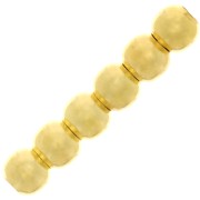 925 Sterling Silver 3 mm fine gold plated beads x50