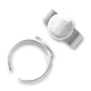 925 Sterling Silver Ring with 14mm base x1