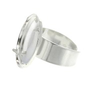 925 Sterling Silver ring with 20mm setting x1|raw }}