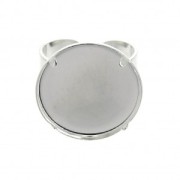 925 Sterling Silver ring with 20mm setting x1