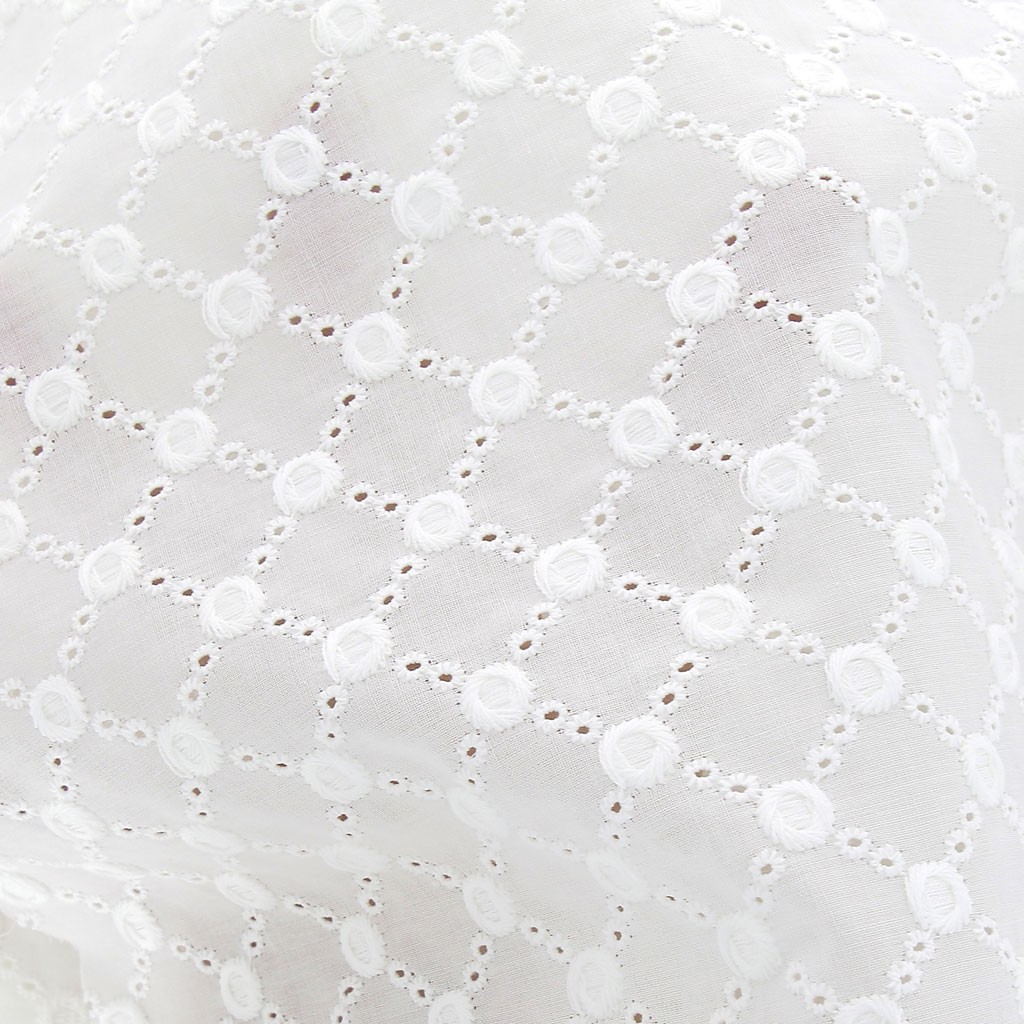 English tcnuh fabric round pattern white x10cm perles co English tcnuh fabric round pattern white x10cm perles co