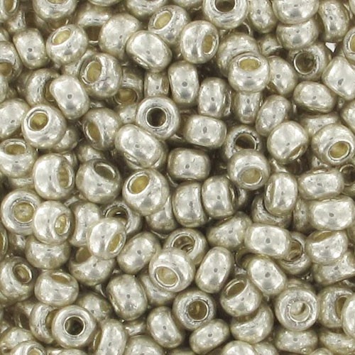 Preciosa Seed Beads 11/0 2 mm - Silver-Plated x 250 g