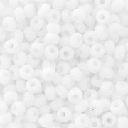 Preciosa Seed beads 11/0 2 mm - White Opaque Matt x250g