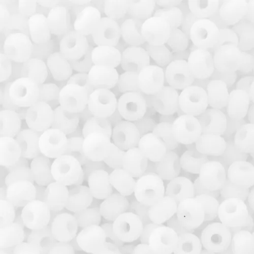 Preciosa Seed Beads 11/0 2 mm - Opaque Matte White x 250 g
