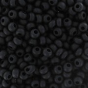 Preciosa Seed beads 11/0 2 mm - Jet Mat x250g|raw }}