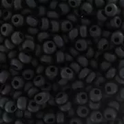 Preciosa Seed Beads 11/0 2 mm - Jet Matte x250g
