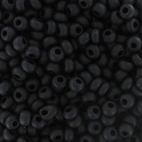 Preciosa Seed beads 11/0 2 mm - Jet Mat x250g