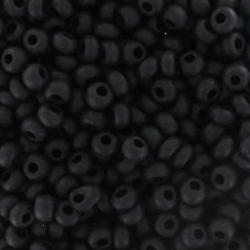 Preciosa Seed Beads 11/0 2 mm - Jet Matte x250g