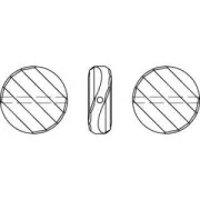 PureCrystal 5621 Twist bead 18mm Jet x1