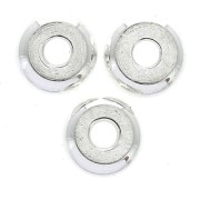 Heishi Spacer/connector rondelle beads 4x1.8 mm Fine silver plating x20|raw }}