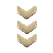 Chevron Glass Beads 10x4 mm Gold Mat x30