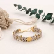 Chevron Glass Beads 10x4 mm Opaque Luster Green x30