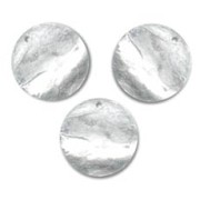 Crumbled sequins 15mm Silver tone x5