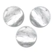Crumbled sequins 15mm Silver tone x5