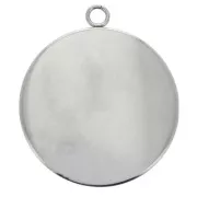 Stainless steel 304 Pendant setting for 30 mm flat back cabochon x1