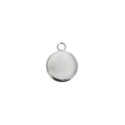 Stainless steel Pendant setting for 8 mm flat back cabochon x1